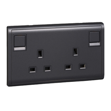 Matt black plug sockets online