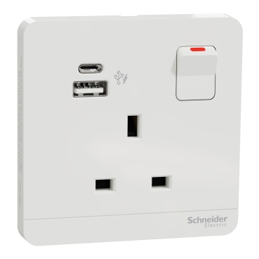 E8315DACUSB_WE_G11 - Switched socket with USB charger, Avataron 