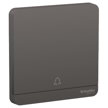 Push Button, AvatarOn, for doorbell, 10A, 250V, Dark Grey