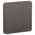 AvatarOn, 3 switches, 16AX, 250V, 1 way, LED, Dark Grey