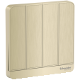 AvatarOn - 16AX 250V 4Gang 2Way Switch - Metal Gold Hairline