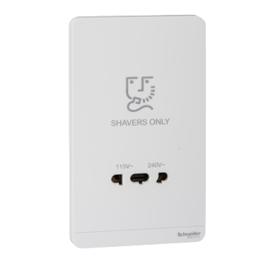 AvatarOn, shaver socket, 115/240V, 20VA, White