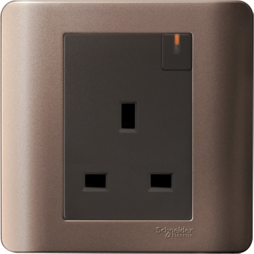 E8415-SZ - ZENcelo 13A 1Gang Double pole switched socket 