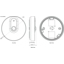 Building-IoT Room Occupancy Sensor Dimensions Technical Illustration