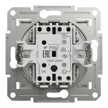 EPH0170121 - Asfora - 1pole switch - 10AX screwless, white wo frame
