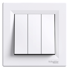 Eph2100121 Asfora 3 Circuits Switch With Frame White