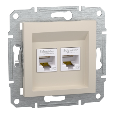Prise RJ45 complète Schneider Electric Asfora blanc