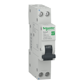 Ez9d16625 Easy9 Rcd With Overcurrent Protection 1p N 25 A C Curve 6000 A 10 Ma Schneider Electric Malaysia