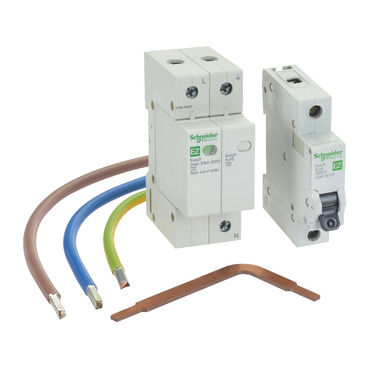 Schneider Electric Surge Protector, 20kA, DIN Rail Mount