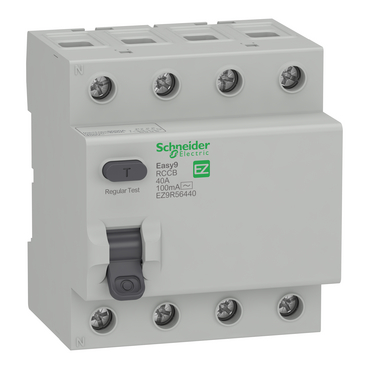 EZ9R56440 - Easy9 Residual Current Circuit Breaker - 4P - 40A