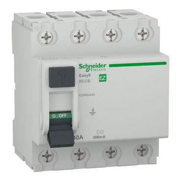 EZ9R62440 - Residual current circuit breaker (RCCB), Easy9, 4P, 40A, AC ...