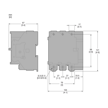 TeSys GS1 bloc de base interrupteur-sectionneur fusible 3P 3F DIN 160A SCHNEIDER GS1LLD3
