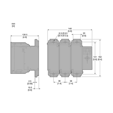 FUSE DISCONNECT SWITCH 3X 160A 00 - TI