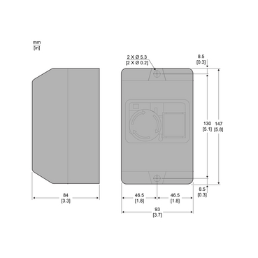 ENCL. WITH PUSH BUTTON - TI
