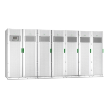 Galaxy VX Schneider Electric Protection d'alimentation triphasée, évolutive et hautement efficace qui offre des modes de fonctionnement flexibles pour les grandes installations, les centres de données et les applications indus...