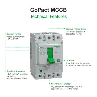 G12F3A40 - GoPact MCCB 125F 3P3D 40A Ayar Sahalı | Schneider