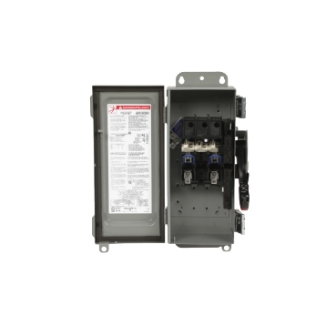 H221AWK - Safety switch, heavy duty, fusible, 30A, 2 pole, 7.5HP