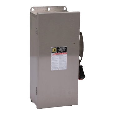H223DS - Safety switch, heavy duty, fusible, 100A, 2 pole, 30hp