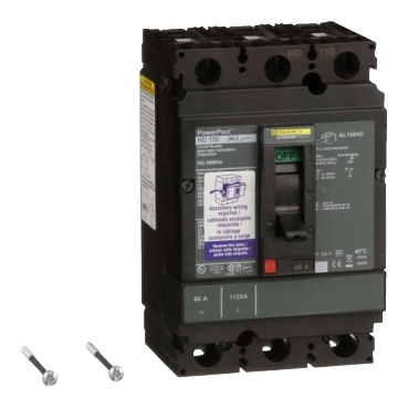 HDL36080SA - Circuit breaker, PowerPacT H, 80A, 3 pole, 600VAC