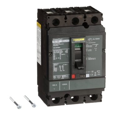 HDL36150AA - Circuit breaker, PowerPacT H, 150A, 3 pole, 600VAC