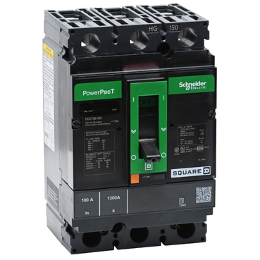 HGF36100 - Circuit breaker, PowerPacT H, 100A, 3 pole, 600VAC