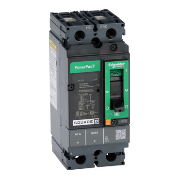 HGL26040 - Circuit breaker, PowerPacT H, 40A, 2 pole, 600VAC, 18kA