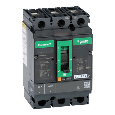 HGM36100 - Circuit breaker, PowerPacT H, 100A, 3 pole, 600VAC