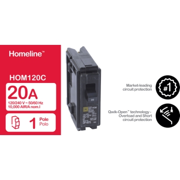小物 20AW NEIGHBORHOOD 202AQNH-AC01 HOM120C - Mini circuit breaker, Homeline, 20A, 1 pole, 120