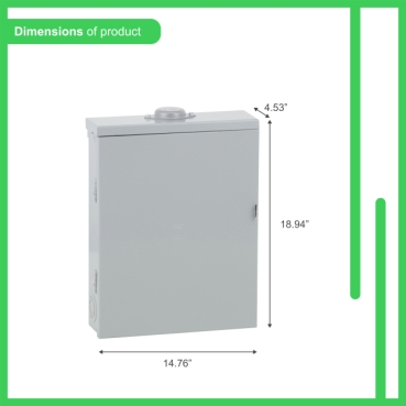 HOM816L125PRB - Load center, Homeline, 1 phase, 8 spaces, 16