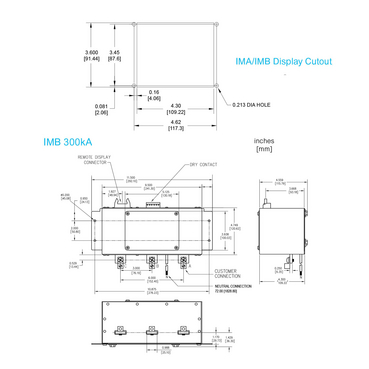 Dimension Drawing IMB 300 kA