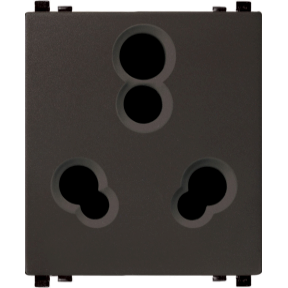ZENcelo 16A/6A Pin Socket with Shutter, Bronze