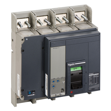 circuit breaker ComPact NS1600N, 50 kA at 415 VAC, Micrologic 2.0 trip unit, 1600 A, fixed,4 poles 4d-2