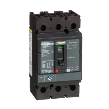 JDL36225 - Circuit breaker, PowerPacT J, 225A, 3 pole, 600VAC