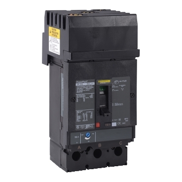 JRA36175 - Circuit breaker, PowerPacT J, 175A, 3 pole, 600VAC, 100kA,  I-Line, thermal magnetic, 80%, ABC