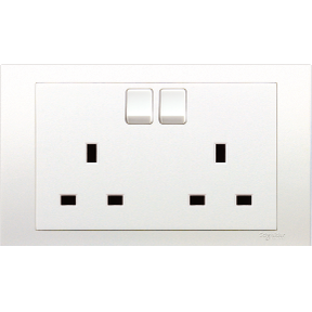 Kb25 13a 250v Twin Gang Switched Socket Schneider Electric Global