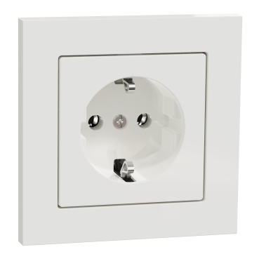 Merten MEG2301-0325 Presa Di Sicurezza Con Terminali Plug-in - Sistema M, Bianco Lucido, Protezione Bambini - 3