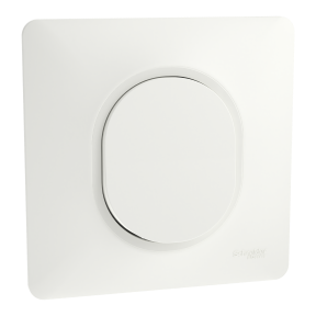 Ovalis - bouton poussoir à fermeture - 10A - Blanc