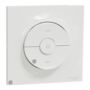 ODACE STYL gamme Antibactérien - Kit interrupteur volets roulants 3 boutons montée/descente/stop + plaque de finition, coloris Blanc