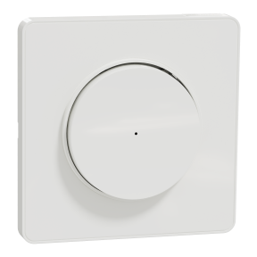 Wiser Odace, Variateur poussoir connecté + plaque de finition Odace Touch, coloris Blanc