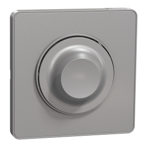 Wiser Odace, Variateur rotatif connecté + plaque de finition Odace Touch, coloris Aluminium