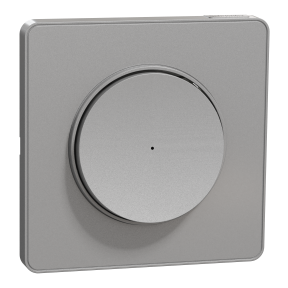 Wiser Odace, Poussoir connecté + plaque de finition Odace Touch, coloris Aluminium