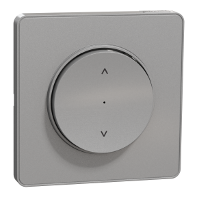 Wiser Odace, Interrupteur volet roulant connecté + plaque de finition Odace Touch, coloris Aluminium