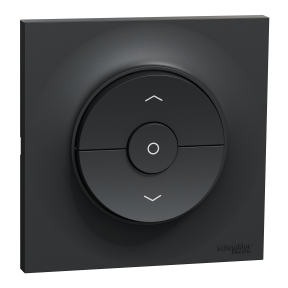 ODACE STYL - Kit interrupteur volets roulants 3 boutons montée/descente/stop + plaque de finition, coloris Anthracite