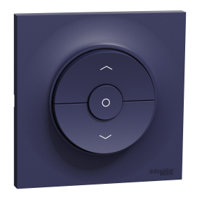 ODACE STYL - Kit interrupteur volets roulants 3 boutons montée/descente/stop + plaque de finition, coloris Bleu Cobalt mat