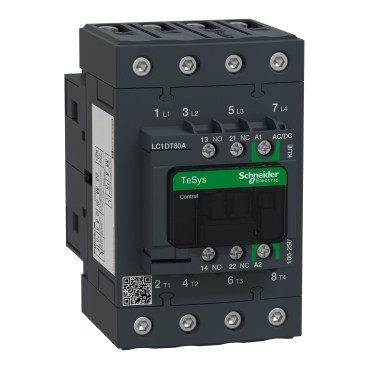 【国内配送】 LC1DT80AKUE - IEC contactor, TeSys Deca, nonreversing, 80A タイムセール
