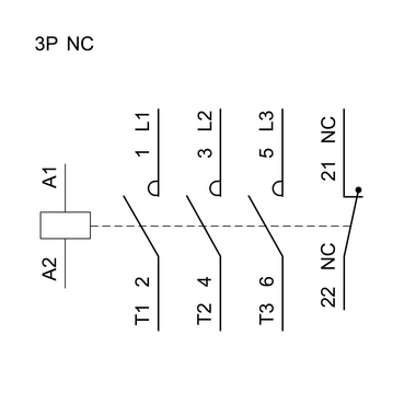 LC1D09BNE - IEC contactor, TeSys Deca, nonreversing, 9A, 5HP