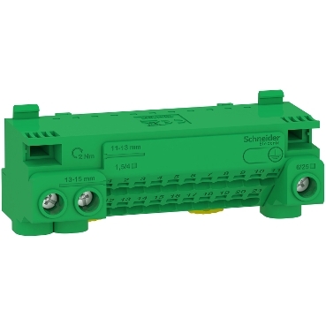 Schneider Electric AB1VV235U Schneider Electric Bornier Traversant - Vis  2,5 Mm2 - Gris