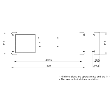 PrismaSeT_LVS03021_M.Plate Nsxm/Vigi/Sdx Hz Rot.Handle W600