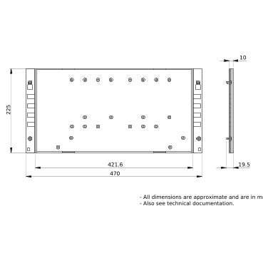 LVS03043 - Mounting plate, PrismaSeT G, for NSX/INS-INV 250A