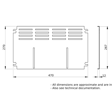PrismaSeT_LVS03160_Mounting Plate For 2 3P-Meters W600 6M